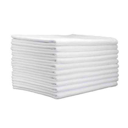 Imagem de Pano De Prato Liso Branco Kit 20 unidades.