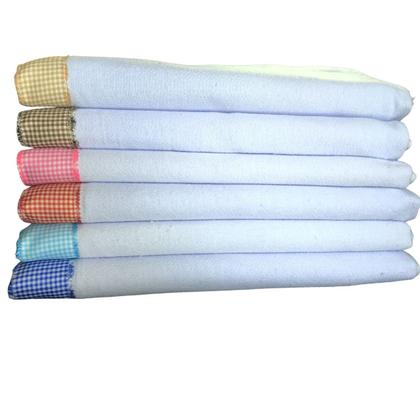 Imagem de Pano de prato pé de galinha barrado xadrez KIT C/10 peças