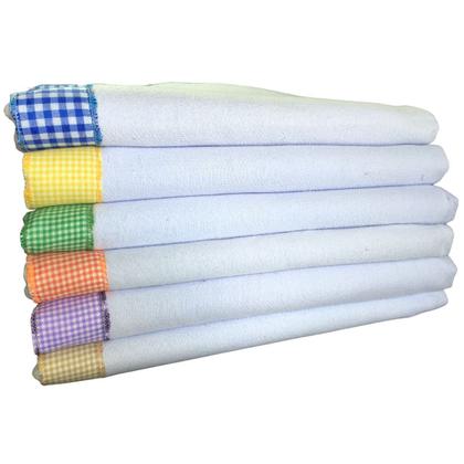 Imagem de Pano de prato pé de galinha barrado xadrez KIT C/10 peças