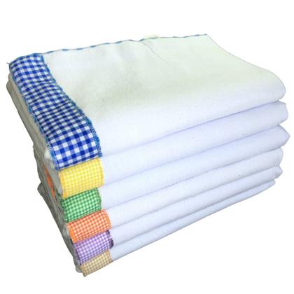 Imagem de Pano de prato pé de galinha barrado xadrez KIT C/10 peças