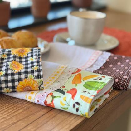 Imagem de Pano De Prato Premium Bordado Ingles 05 uni