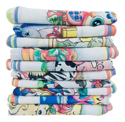 Imagem de Pano De Prato Vies Estampado Kit Com 10 Peças