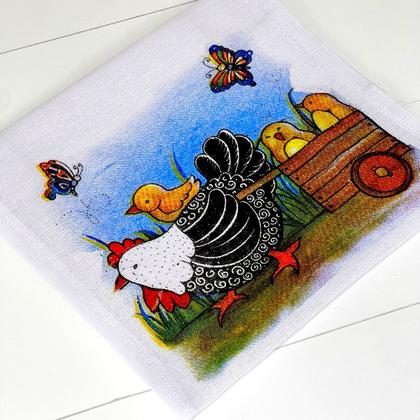 Imagem de Pano de Prato Zumba Estampas Sortidas Bainha Kit C/10 Un.