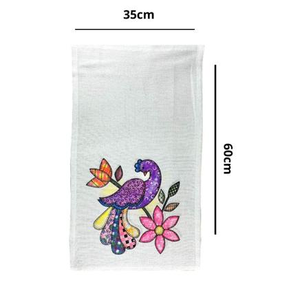 Imagem de Pano de Prato Zumba Estampas Sortidas Bainha Kit C/10 Un.