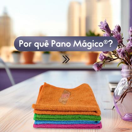 Imagem de Pano Mágico Limpa Vidros 40x40cm Flanelas Uso Geral 30x30cm 3 Un. Cores Sortidas