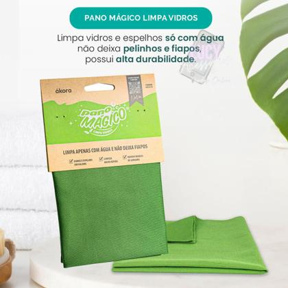 Imagem de Pano Mágico Limpa Vidros 40x40cm Flanelas Uso Geral 30x30cm 3 Un. Cores Sortidas