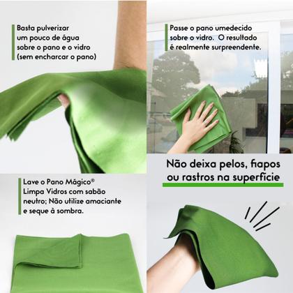 Imagem de Pano Mágico Limpa Vidros Ákora Original  Poliéster e Poliamida Limpando Fácil Só com Água