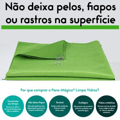 Imagem de Pano Mágico Limpa Vidros Espelhos Prático Fácil Eficiente Ákora 