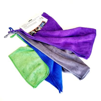 Imagem de Pano Microfibra Automotivo 40x40 Com 4 Toalhas Finas Cores