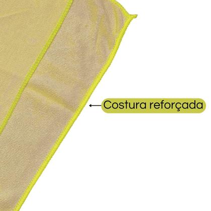 Imagem de Pano Microfibra Limpa Vidros Multiuso Amarelo Perfect 40cm