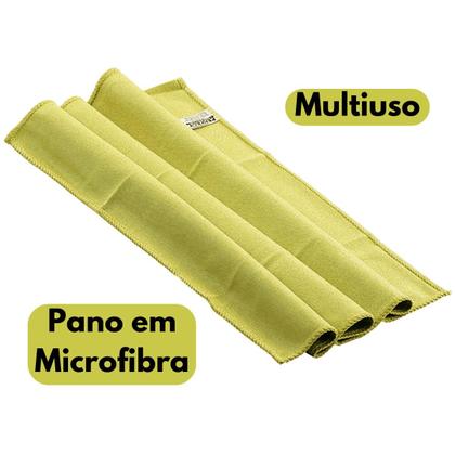 Imagem de Pano Microfibra Limpa Vidros Multiuso Amarelo Perfect 40cm