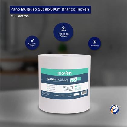 Imagem de Pano Multiuso Branco 28cmx300m Inoven