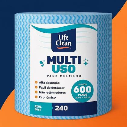 Imagem de Pano Multiuso Perfex Rolo com 600 Unidades 20x40cm Azul Super Absorvente