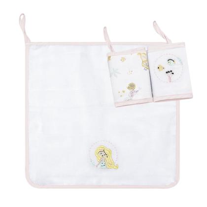 Imagem de Pano Paninho De Boca Bebê Bordado Com Prendedor De Chupeta C/3 un. - Papizinha