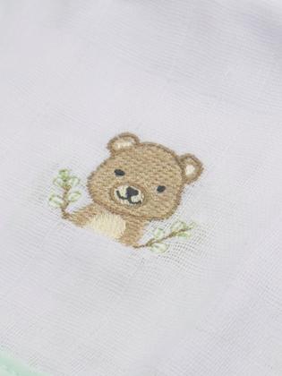 Imagem de Pano Paninho de Boca Bordado fralda soft prendedor de chupeta 25x25cm c/ 3 unidades - Papi