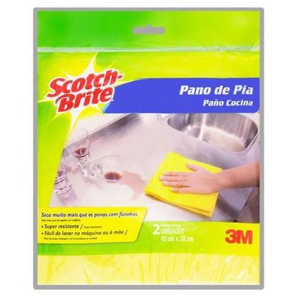 Imagem de Pano Para Limpeza Scotch-Brite Pano Para Pia Amarelo 2 Un 3M