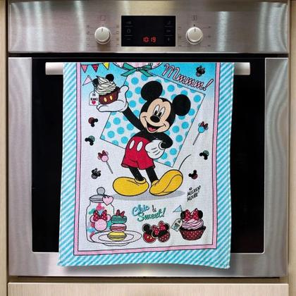 Imagem de Pano Prato Felpudo Döhler Mickey Minnie Colorido 45 x 65 cm