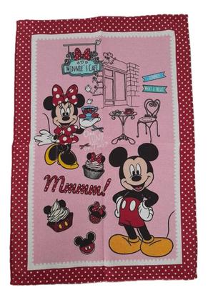 Imagem de Pano Prato Felpudo Döhler Mickey Minnie Colorido 45 x 65 cm