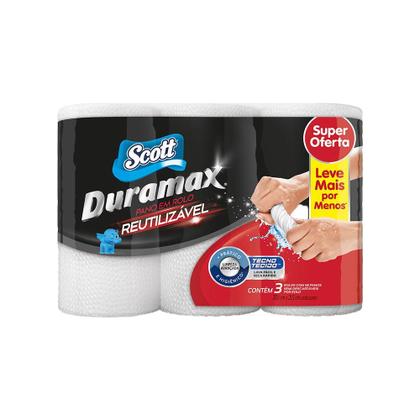 Imagem de Pano Reutilizável Scott Duramax Rolo Branco 174 Panos