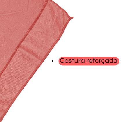 Imagem de Pano Toalha Microfibra Limpa Vidro Multiuso Vermelha Perfect 40cm