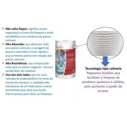 Imagem de Pano Toalha Reutilizável WPS 60 Sanno Clean 26,5 x 39,5cm Pacote 100 Un