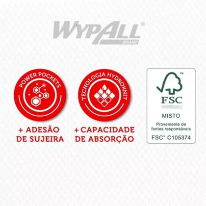 Imagem de Pano Wipe Wypall  Limpeza  X70 Plus Professional c/  25un