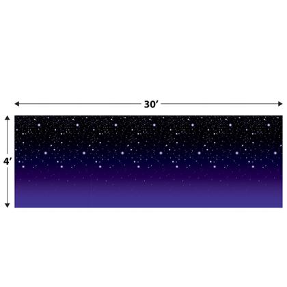 Imagem de Panos de fundo fotográficos Beistle Starry Sky Wall 4x9m 2 peças