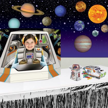 Imagem de Panos de fundo fotográficos Beistle Starry Sky Wall 4x9m 2 peças