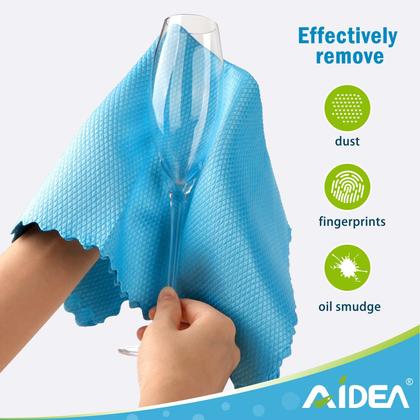 Imagem de Panos de limpeza de microfibra de vidro AIDEA 16x16cm 8PK