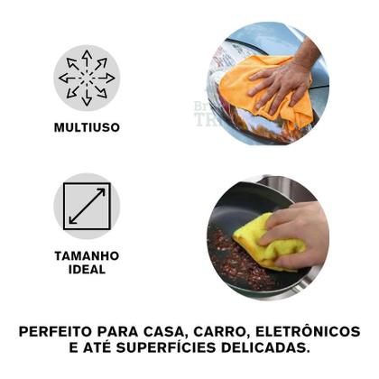 Imagem de Panos de Pia 35x55cm Microfibra Kit com 16 Pano Mágico Cozinha e Limpeza Geral