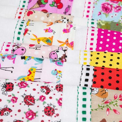 Imagem de Panos De Prato Barrado Atacado Kit Com 10 Peças