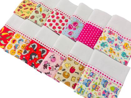 Imagem de Panos De Prato Copa Barrado Kit Com 10 Peças Atacado