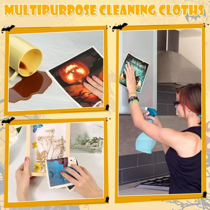 Imagem de Panos de prato suecos reutilizáveis Lucomb Halloween, pacote com 8