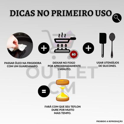 Imagem de Panquequeira 22cm Vermelha Alumi-Aço Linha Premium J4TECH Alumínio Antiaderente Teflon Ultra Resistente 