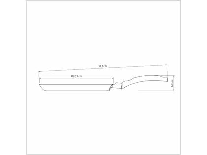 Imagem de Panquequeira Tramontina Turim em Aluminio com Revestimento Interno e Externo em Antiaderente Starflon Max Chumbo 22 cm 0