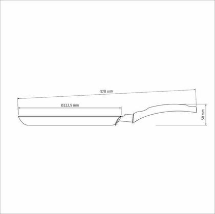 Imagem de Panquequeira tramontina turim em alumínio com revestimento interno e externo em antiaderente starflon max chumbo 22 cm 0,6 l