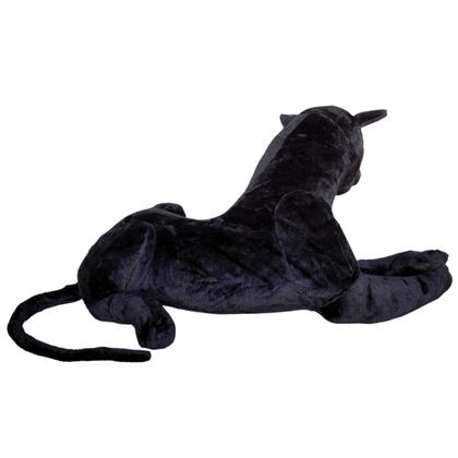 Imagem de Pantera Negra De Pelúcia Realista Grande Onça Leopardo