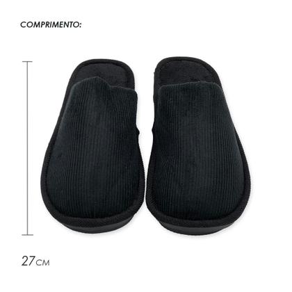 Imagem de Pantufa Adulto 42/43 Super Confortável Macia Fofinha Preta