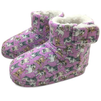 Imagem de Pantufa Bebê Botinha Lilás com Forro Sherpa Europa