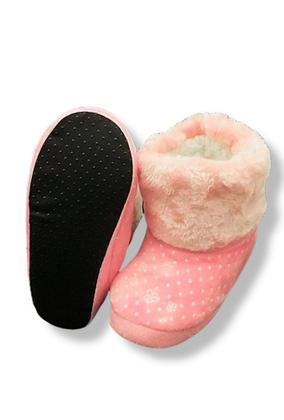 Imagem de Pantufa Bota Pelinho Infantil C/solado Antiderrapante Menina - Wincy Brasil