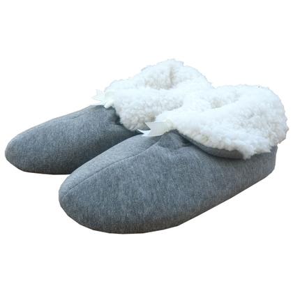 Imagem de Pantufa Botinha de Quarto Feminino Pel Plush Cinza Mescla