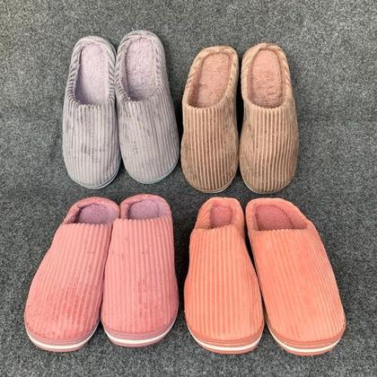 Imagem de Pantufa Chinelo de Quarto Listras Calçado Fechado Quentinho