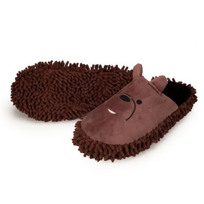 Imagem de Pantufa chinelo de quarto solado mop urso marrom tam 38/39