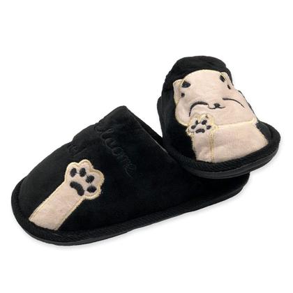 Imagem de Pantufa Chinelo para Dormir Gatinho com 4 Cores e 3 Tamanhos