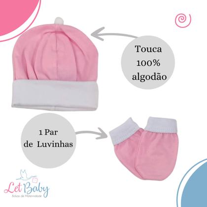 Imagem de Pantufa de bebe infantil + luvinha + touca várias cores