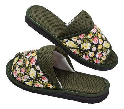 Imagem de Pantufa Feminina Aberto Na Frente Chinelo Casa Tecido