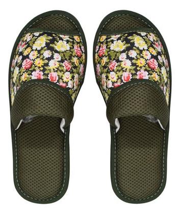 Imagem de Pantufa Feminina Aberto Na Frente Chinelo Casa Tecido