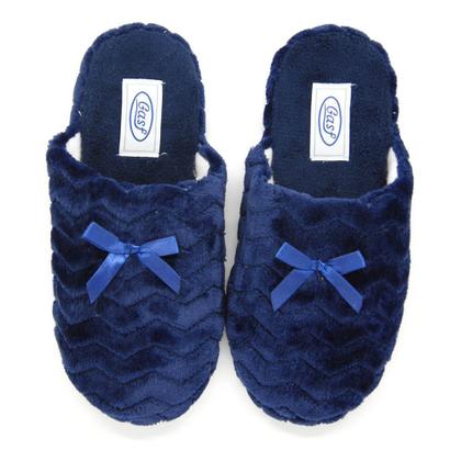 Imagem de Pantufa Feminina Adulta Gasf Felpuda Azul