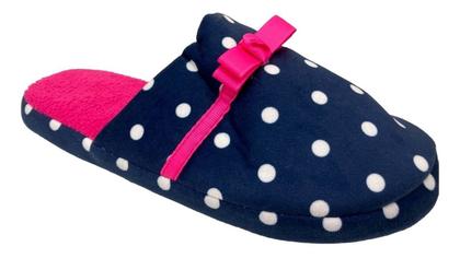 Imagem de Pantufa Feminina Gasf Poá Azul Com Rosa