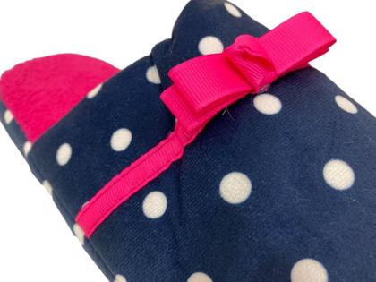 Imagem de Pantufa Feminina Gasf Poá Azul Com Rosa